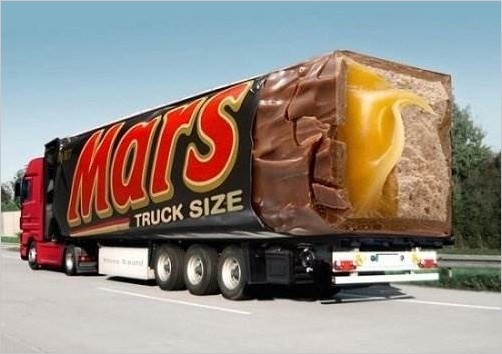 Креативная реклама на грузовиках