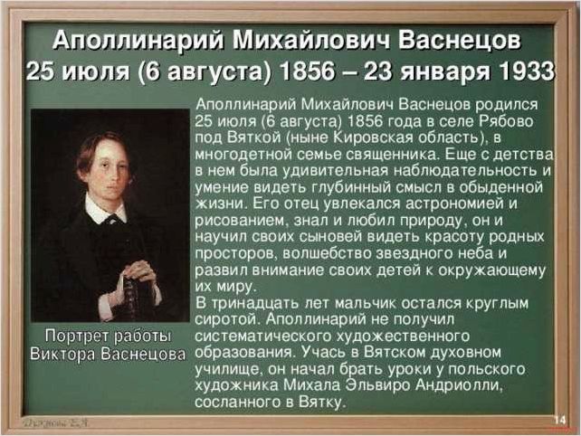 Творчество Аполлинария Васнецова художника и его наследие