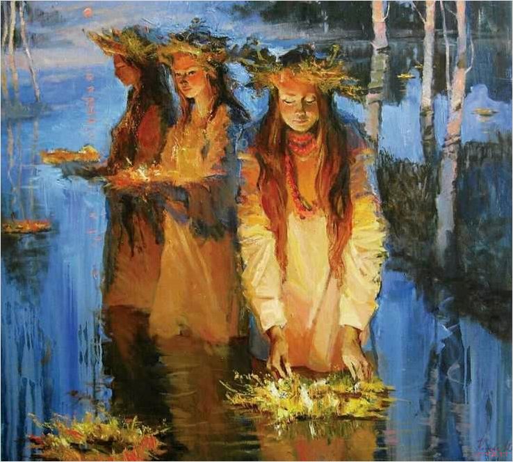 (художник, симон, кожин, празднике, иван) Художник Симон Кожин о празднике Иван Купала и гаданиях на венках